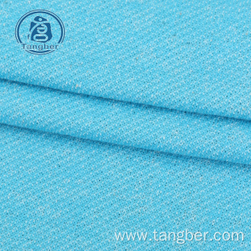 Knit polyester cotton french terry fabric for cloth